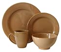 Waechtersbach Fun Factory 16-Piece Dinnerware Place Setting, Service for Four, Caramel