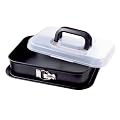 Kaiser 623016 Bake&Take Springform rechteckig mit Transporthaube, 35 x 24 cm