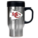 Kansas City Chiefs 16oz Stainless Steel Travel Mug (Primary Logo)