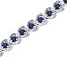 Search : Dainty Hearts: Round Shape Blue Sapphire Gemstone Bracelet in Sterling Silver Free Shipping