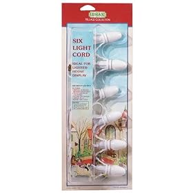 Ace Trading-porcelain M0533 Xmas 6 Light Cord for Porcelain Houses by Ace