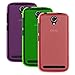 Cbus Wireless 3x Semi Transparent TPU Flex-Gel Cases Covers for BLU LIFE PLAY 2 - Semi Transparent Purple, Green, Pink