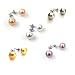 5 Sets Freshwater Cultured Pearl Earrings 8-9mm Multi-Color Pearls with Silver Mount