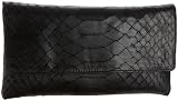 Jalda Soft Anaconda-Embossed Brief Clutch