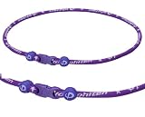 Phiten Titanium Necklace Star Star Necklace, Purple, 18