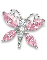 Heather Needham, Silver Zirconia Butterfly Brooch
