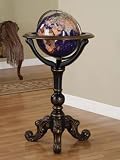 Masterpiece "Antique Black" Globe Stand with Paper Parchment Globe By Powell Furniture
