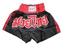 Vut Muay Thai Shorts (Black with Red)