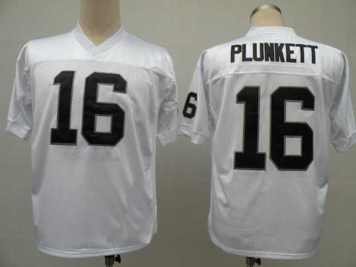 Oakland Raiders #16 Plunkett White Jerseys Authentic Football Jersey Size 48-56 (Please Select the Size When You Order, Can Do Drop Shipping)