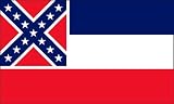 3 x 5 Feet Mississippi 2-ply-Poly - indoor State Flags Made in US.