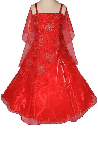 AMJ Dresses Inc Girls Red Flower Girl Christmas Dress Sizes 6 to 16B0099CD6CE : image