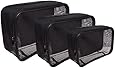 SHANY 3 Piece Assorted Size Cosmetics See Through Make Up Bag/Organizer, Black Mesh
