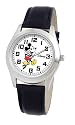Disney Men's Mickey Mouse Black Leather Strap Watch #D136S002