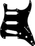 Musician's Gear 3 Single-Coil Pickguard Black