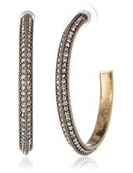 Giles and Brother Encrusted Hoop Earrings