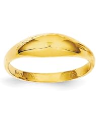 14k Childs Polished Dome Ring