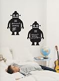 Chalkboard Robot Wall Decal Sticker