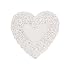 Fox Run 4-Inch White Heart Paper Doilies, 24 Per Pack