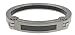 Stainless Steel Bangle Bracelet with .015ct Diamond and Carbon Fiber, Size: 8.5