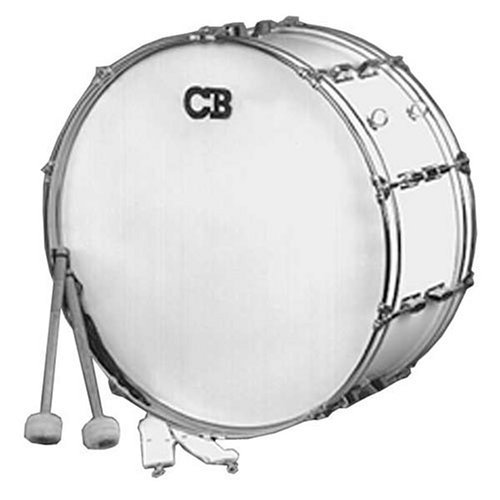CB IS3650W 10" x 26" Scotch White Marching Bass Drum