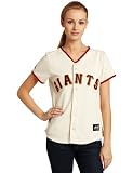 MLB Women's San Francisco Giants Tim Lincecum Ivory Home Short Sleeve 5 Button Synthetic Replica Baseball Jersey by Majestic (Ivory, Small)