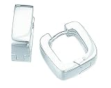 Elements Sterling Silver Ladies E750 Plain Huggie Earrings