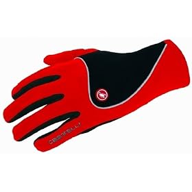 Castelli 2008 09 Slide Due Full Finger Winter Cycling Gloves - Red  Black - K7579-023 by Castelli