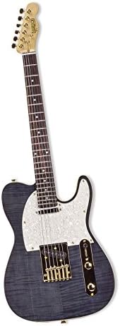 Branson Maple Top Tele Custom Trans Black w/Gold Hardware Free Pro Gig Bag &amp; Strap