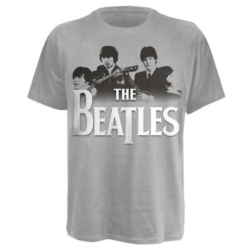 Bravado Herren T-Shirt The Beatles - Band Over Logo, Gr. 56/58 (XL), Grau (grau) Preisvergleich