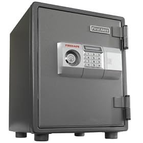 First Alert 2054DF 1 Hour Steel Fire Safe with Digital Lock, 0.80 Cubic Foot, Gray