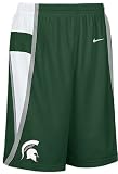 Michigan State Spartans Green NCAA Screen Printed Replica Basketball Shorts By Nike Team Sports