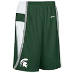 Michigan State Spartans Green NCAA Screen Printed Replica Basketball Shorts By Nike Team Sports