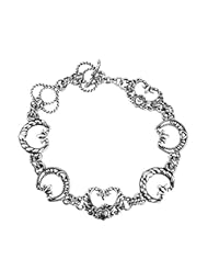 Sterling Silver Lucky Heart Toggle Bracelet