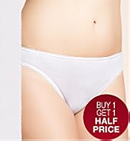 5 Pack Pure Cotton High Leg Knickers