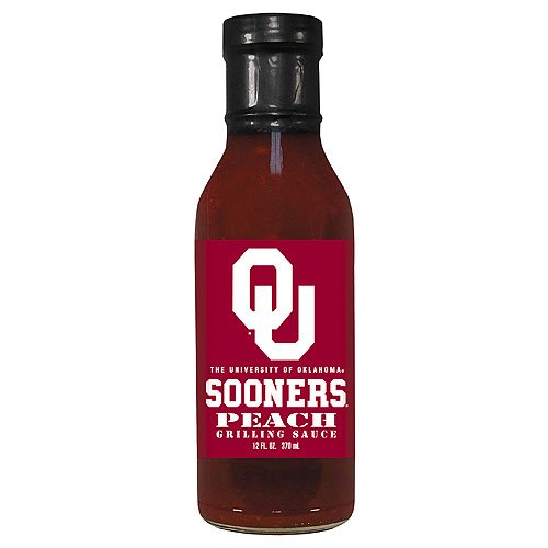 Oklahoma Sooners NCAA Peach Grilling Sauce - 12oz by Hot Sauce Harry
