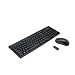 Connectland 2.4 GHz Wireless Keyboard (Multimedia Hot Keys) and Optical Mouse Combo, Black Color