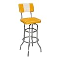 Birmingham Retro Bar Stool with Back - Yellow (30")
