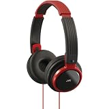 JVC HAS200R RIPTIDZ PORTABLE ON-EAR HEADBAND HEADPHONES (RED)