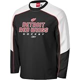 Reebok Detroit Red Wings Face-Off Match-Up Long Sleeve Crew
