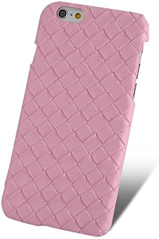 iPhone 6 Case,ChengYung[TM] Leather Grid Hard Case Cover[Slim Fit][Luxury][Business Style] for iPhone 6 (4.7inch)-Leather Pink