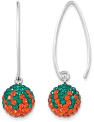 Sterling Silver Swarovski Elements Coral Gables Spirit Ball Earrings