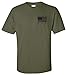 Made USA Flag Subdued Banner Print T-Shirt - Military Green - Large