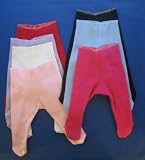 Knit Baby Legging Tights , Small Infant 5-8 Pounds, White