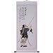 Hand-Painted 48" Oriental Wall Art Scroll - Chinese Fisherman With White Border