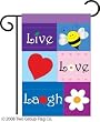 Live, Love, Laugh Garden Flag Indoor/outdoor 18" X 13.5"