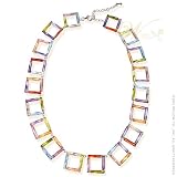 STUDIO 925: *WINDOWS MULTISTONE KALEIDOSCOPE BAGUETTE NECKLACE*
