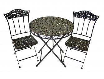 Marvell's 74 x 70cm Pebble Bistro Table (Set of 3) top Bistro sets Marvell's 74 x 70cm Pebble Bistro Table (Set of 3) picture