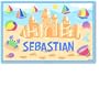 Olive Kids Bedding Summer Sand Castle Placemat Blue