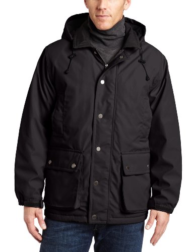 Haggar Men's Aqua Tech Parka, Black, X-Large