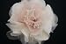 Bridal hair piece Flower and brooch with floral steams and lace in ivory and champagne - EDITH -